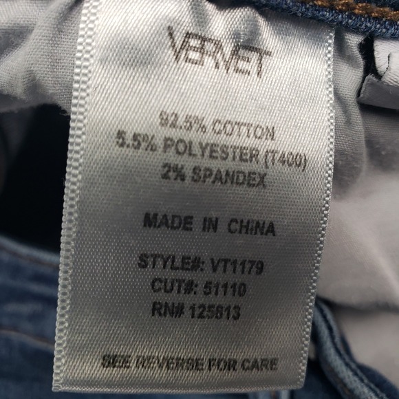 VERVET Women Blue Distressed Denim Jeans 20 Skinny Ankle Crop Short Plus High - Picture 5 of 10